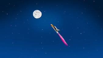 Blue moon shuttle space cocks wallpaper
