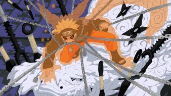 Boys chains uzumaki naruto shuriken chakra jinchuuriki wallpaper