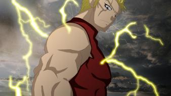 Boys manga gray eyes lighting laxus draer wallpaper