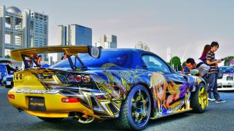 Cars tuning hdr photography mazda rx7 wallpaper