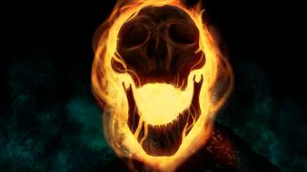 Cartoons skulls comics fire ghost rider drawings traditional wallpaper