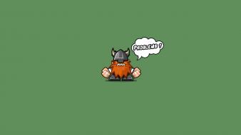 Dwarfs warriors gnome simple background green word wallpaper