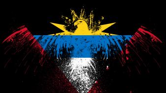 Eagles hawk flags antigua and barbuda wallpaper