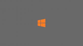 Gray metro windows 8 clean logo wallpaper