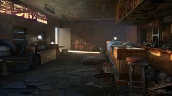 Interior diner the last of us wallpaper