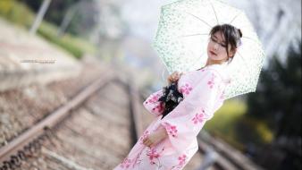 Kimono geisha asians korean han seo young wallpaper