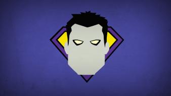 Minimalistic dc comics bizarro purple background villians blo0p wallpaper