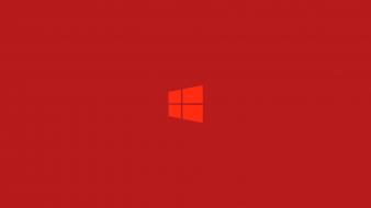 Minimalistic red metro windows 8 clean logo wallpaper