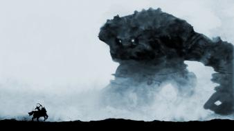 Monsters fantasy art shadow of the colossus wallpaper