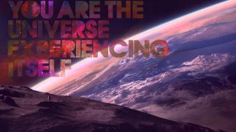 Outer space quotes earth typography