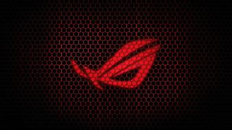 Red asus rog hexagon wallpaper