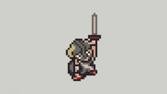 The elder scrolls v: skyrim dovahkiin 8-bit wallpaper
