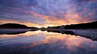 Water sunset usa texas fishing lakes skyscapes reflections wallpaper