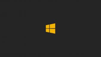 Yellow gray metro windows 8 clean logo wallpaper