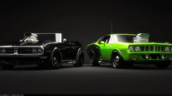American cars digital art 3d wallpaper