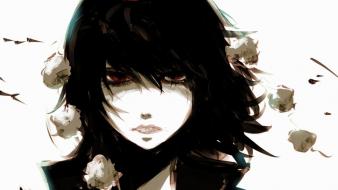 Background faces tengu tokin hat white black wallpaper