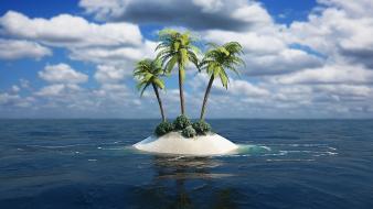 Blue ocean landscapes nature islands sea wallpaper