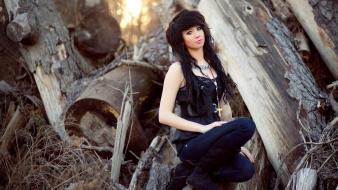 Brunettes tattoos women nature people linsey potter wallpaper