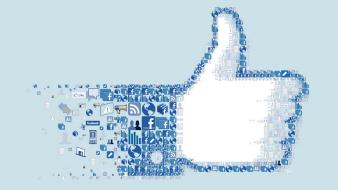 Icons thumbs up logos montage social network wallpaper