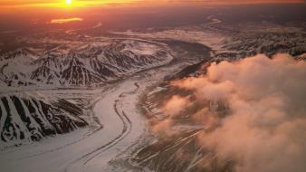 Mountains landscapes sun wallpaper