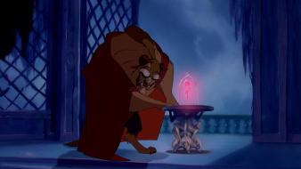 Movies beauty and the beast pink rose wallpaper