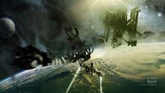 Outer space halo reach artwork wallpaper