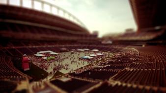 Seattle tilt-shift stadium wallpaper