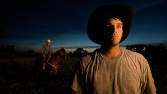 Sports men cowboys cowboy hats horseback riding wallpaper