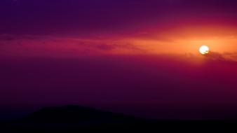 Sunset landscapes sun dark wallpaper