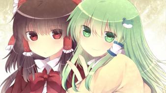 Touhou hakurei reimu kochiya sanae anime girls wallpaper