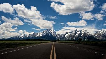 Wilde roads skyscapes stripes way blue skies wallpaper