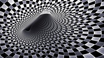 Abstract patterns grayscale artwork wallpaper