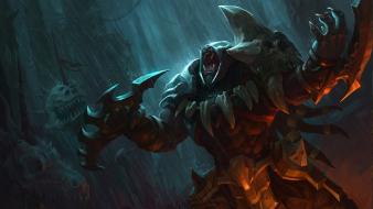 Beast artwork champions riot moba game rengar wallpaper