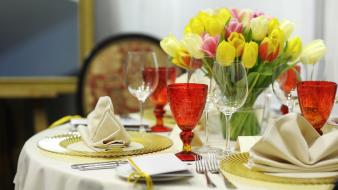 Flowers restaurant wallpaper