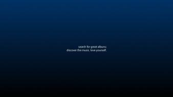 Love minimalistic music blue background wallpaper