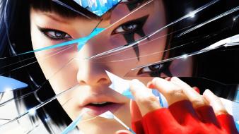 Mirrors edge retro broken glass 3d art wallpaper