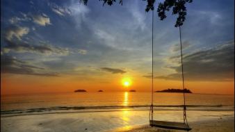 Nature swings seascapes wallpaper