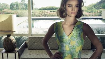 Retro short hair swimming pools rosie huntington-whiteley wallpaper
