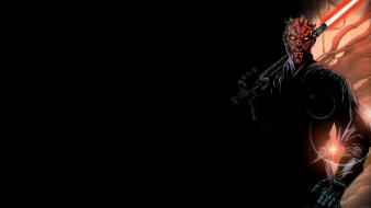 Star wars darth maul sith black background wallpaper