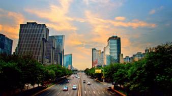 Sunrise cityscapes streets dawn urban beijing pictorial wallpaper
