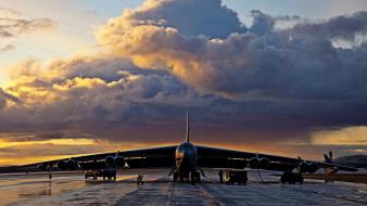 Sunset aircraft b-52 stratofortress aviation wallpaper