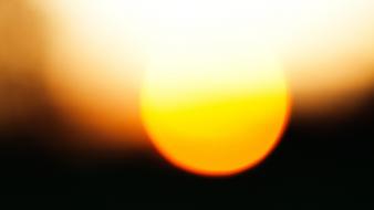 Sunset sun bokeh blurred wallpaper