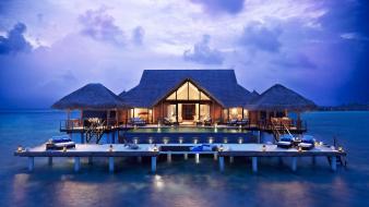 Water ocean beach house wallpaper