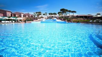 Water swimming pools wallpaper