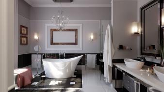 Bathroom interior designs wallpaper