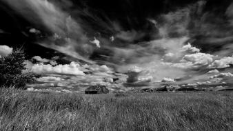 Black and white skies wallpaper