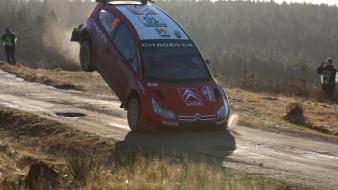 Citroen c4 races world championship car jump wallpaper
