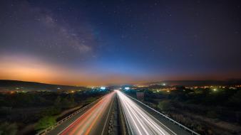 Cityscapes night motorways insomnia wallpaper