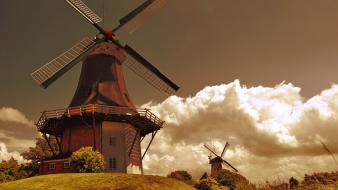 Clouds mill holland wallpaper
