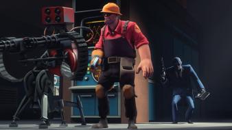 Engineer tf2 spy sentry team fortress 2 wallpaper